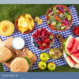a picnic with food